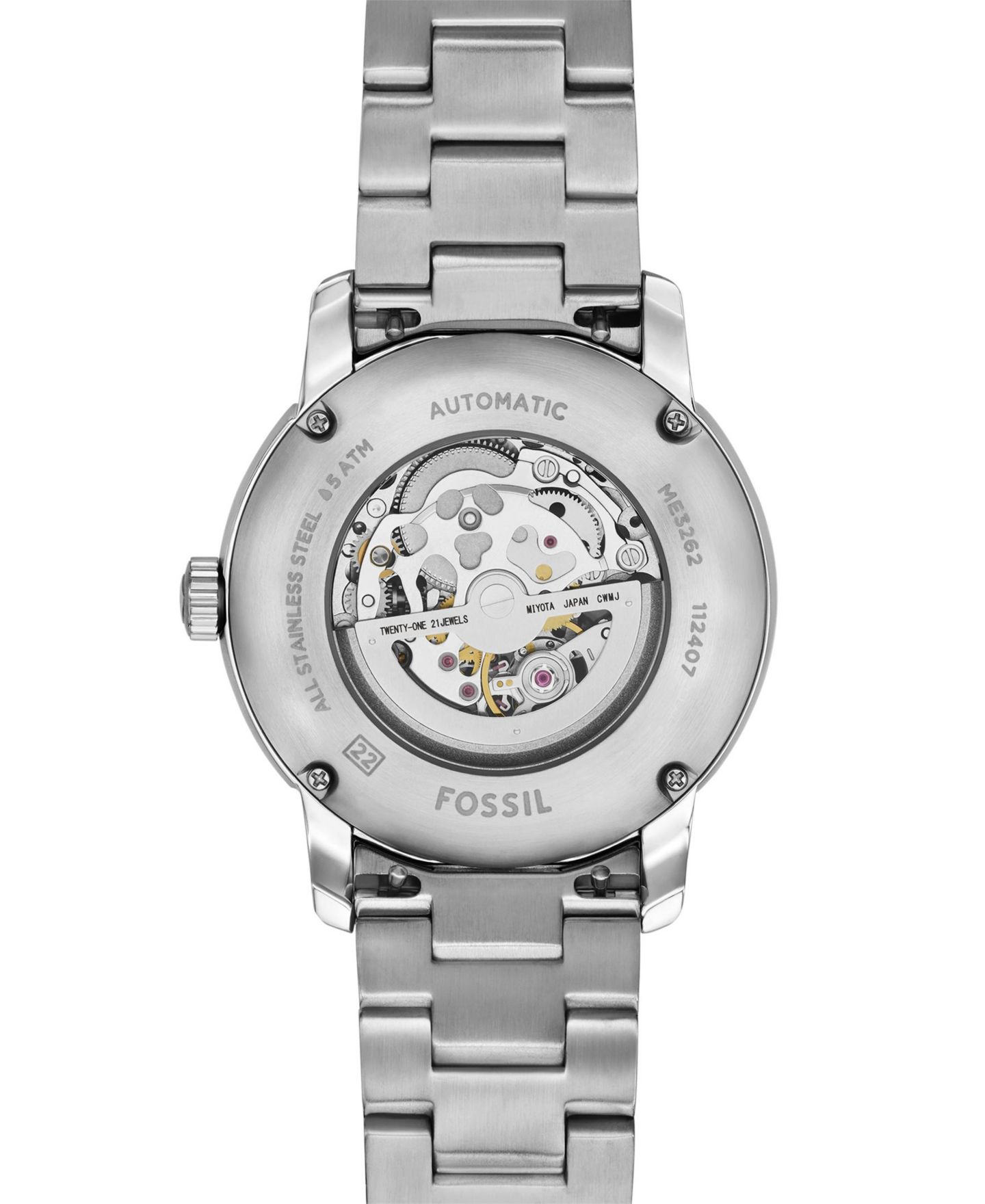 Мужские часы Fossil Heritage Automatic Stainless Steel Watch 43mm — фото 2
