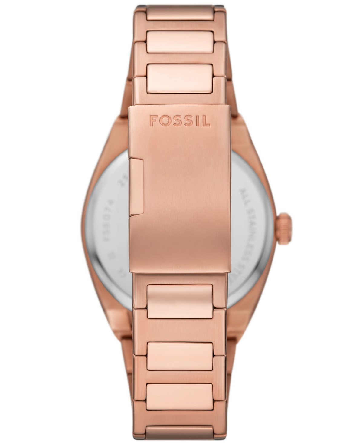 Fossil Men's Everett Three-Hand Date Rose Gold-Tone Stainless Steel Watch 42mm - Rose Gold-tone
