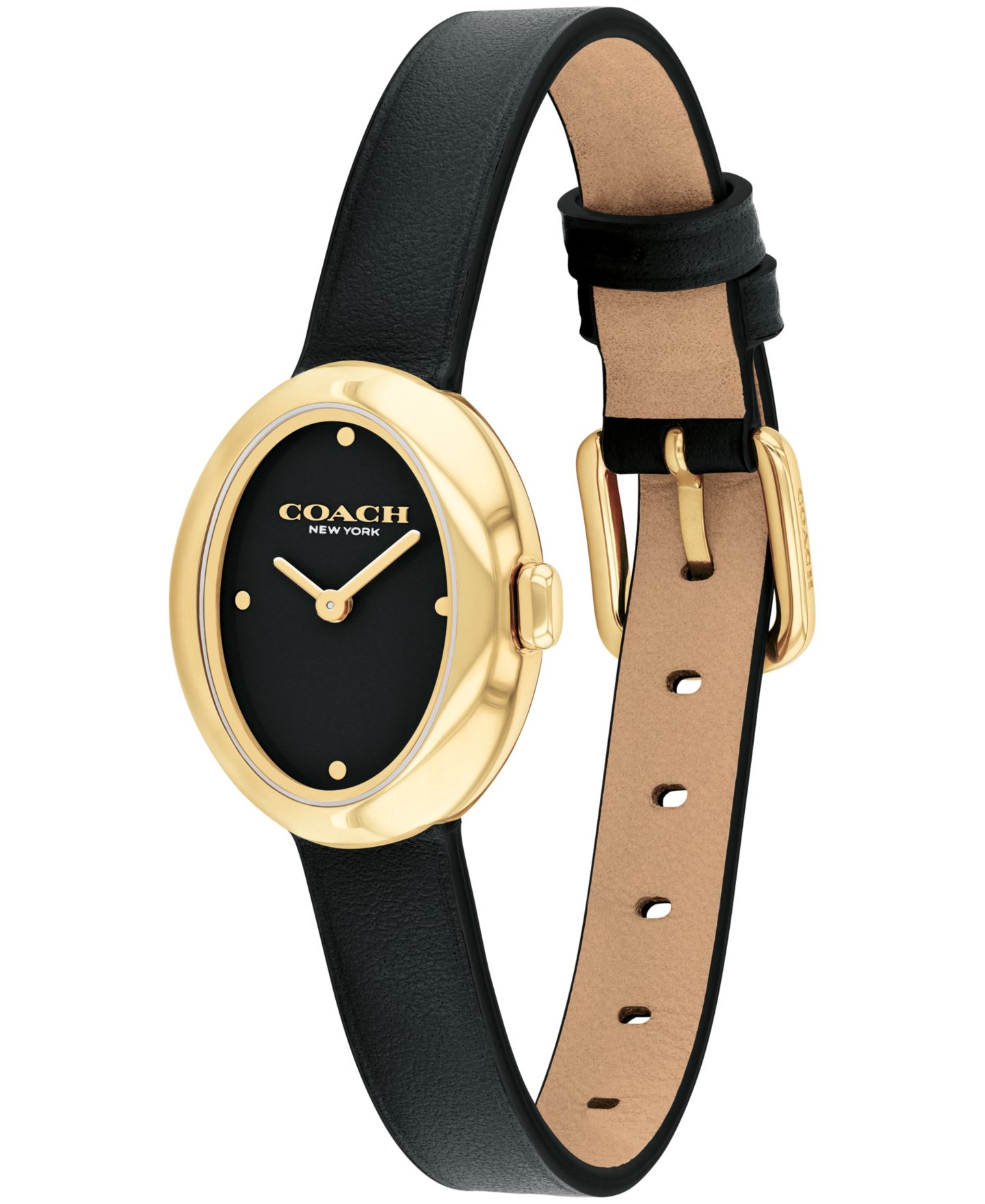 Женские часы COACH Sammy Black Leather Watch 22.5mm — фото 2