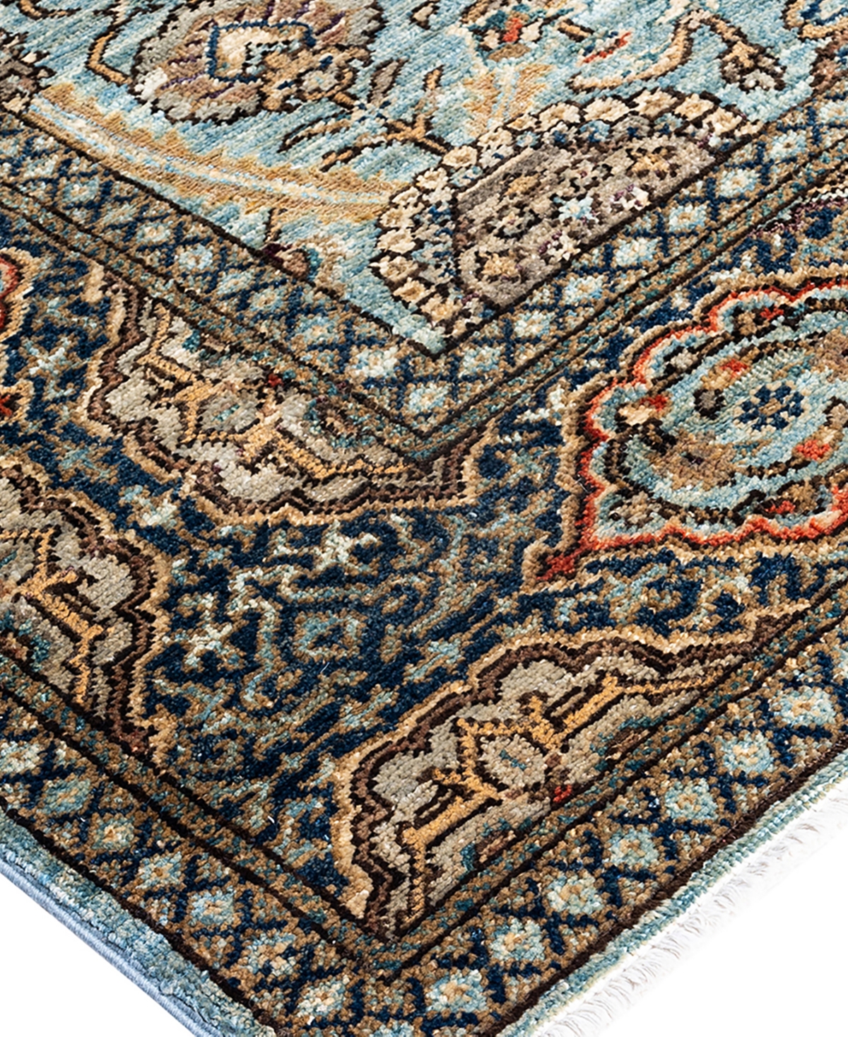 Adorn Hand Woven Rugs Serapi 6'2"x8'3" Area Rug In Light Blue