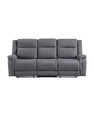 Magnus 86" White Double Reclining Sofa - Comfort & Style