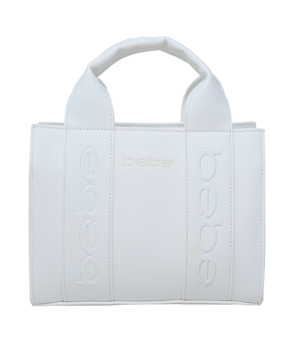 Bebe Hana Mini Satchel Crossbody Bag - White | Smart Closet