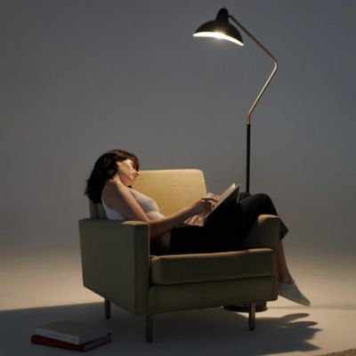 Swoop 69" LED Reading Floor Lamp with Adjustable Shade
