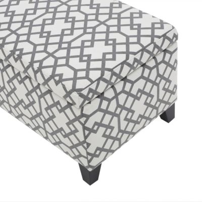 Geo-Upholstered Storage Bench Style and Function in One