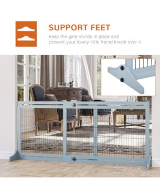 Retractable Wooden Pet Gate for Easy Access Control