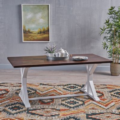 Streamdale Acacia Wood Dining Table Rustic-Contemporary Charm for Gatherings