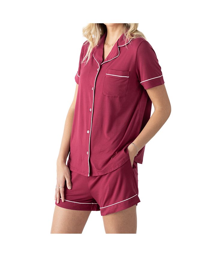 Kindred Bravely Plus Size Clea Postpartum Short Sleeve Pajama Set Macy's