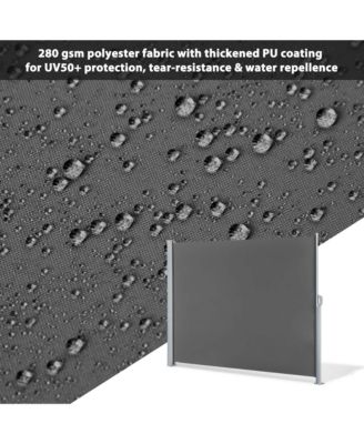 119x71 In Outdoor Retractable Side Awning Folding Privacy Screen Divider Garden