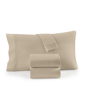 Charter Club - Solid Flannel Cotton Sheet Sets, Created for Macy's