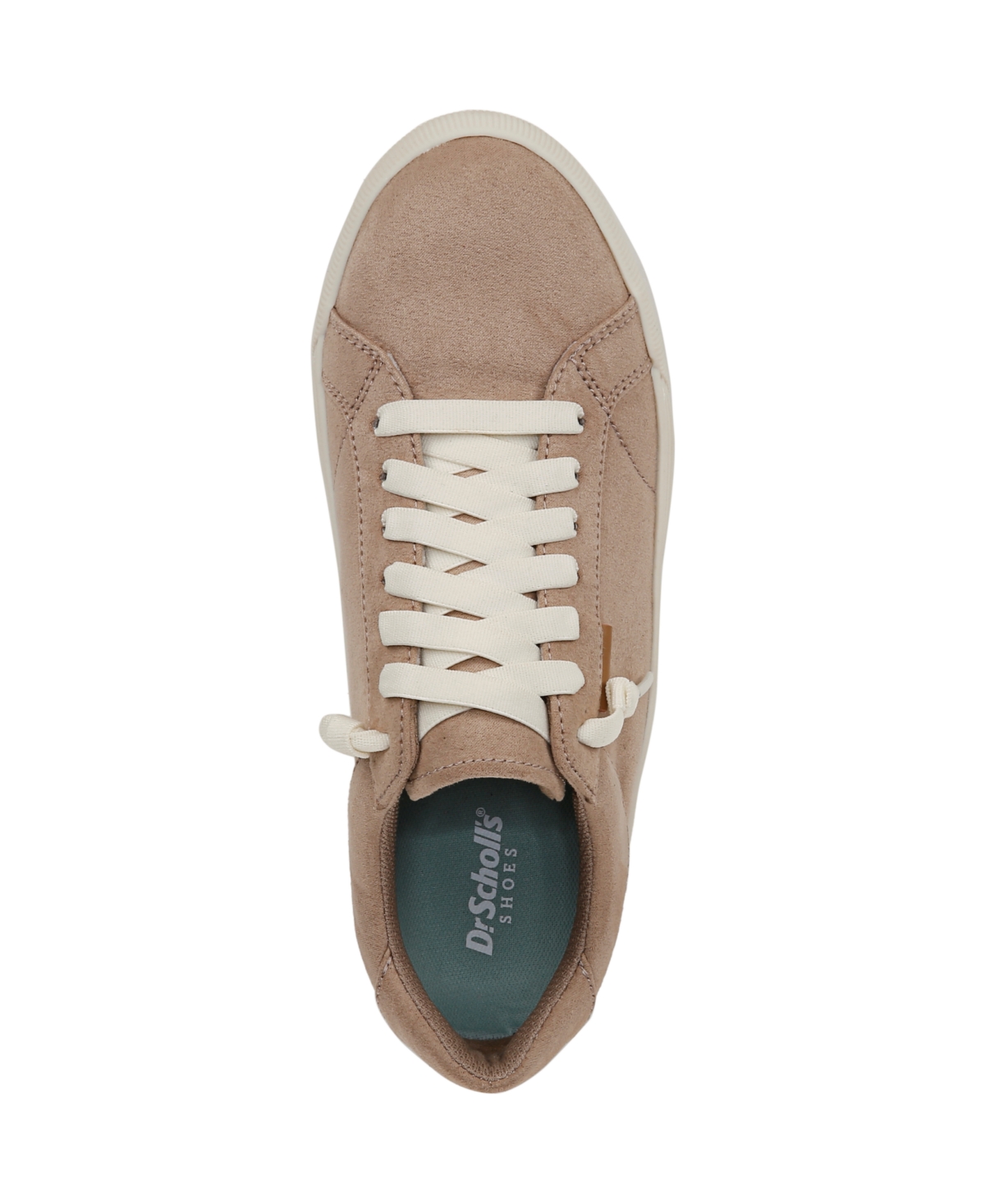 Shop Dr. Scholl's Women's Time Off Go Closed Round Toe Lace Up Platform Sneakers In Toasted Taupe Microfiber