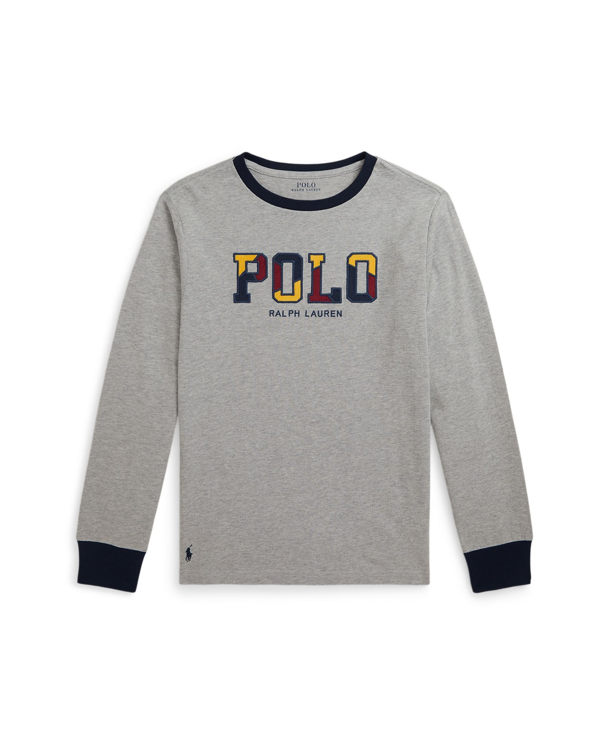 Polo Ralph Lauren Big Boys Corduroy-Logo Cotton Long-Sleeve Tee