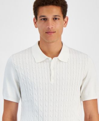 Men's Regular-Fit Sweater-Knit Polo Shirt, Created for Macy's 