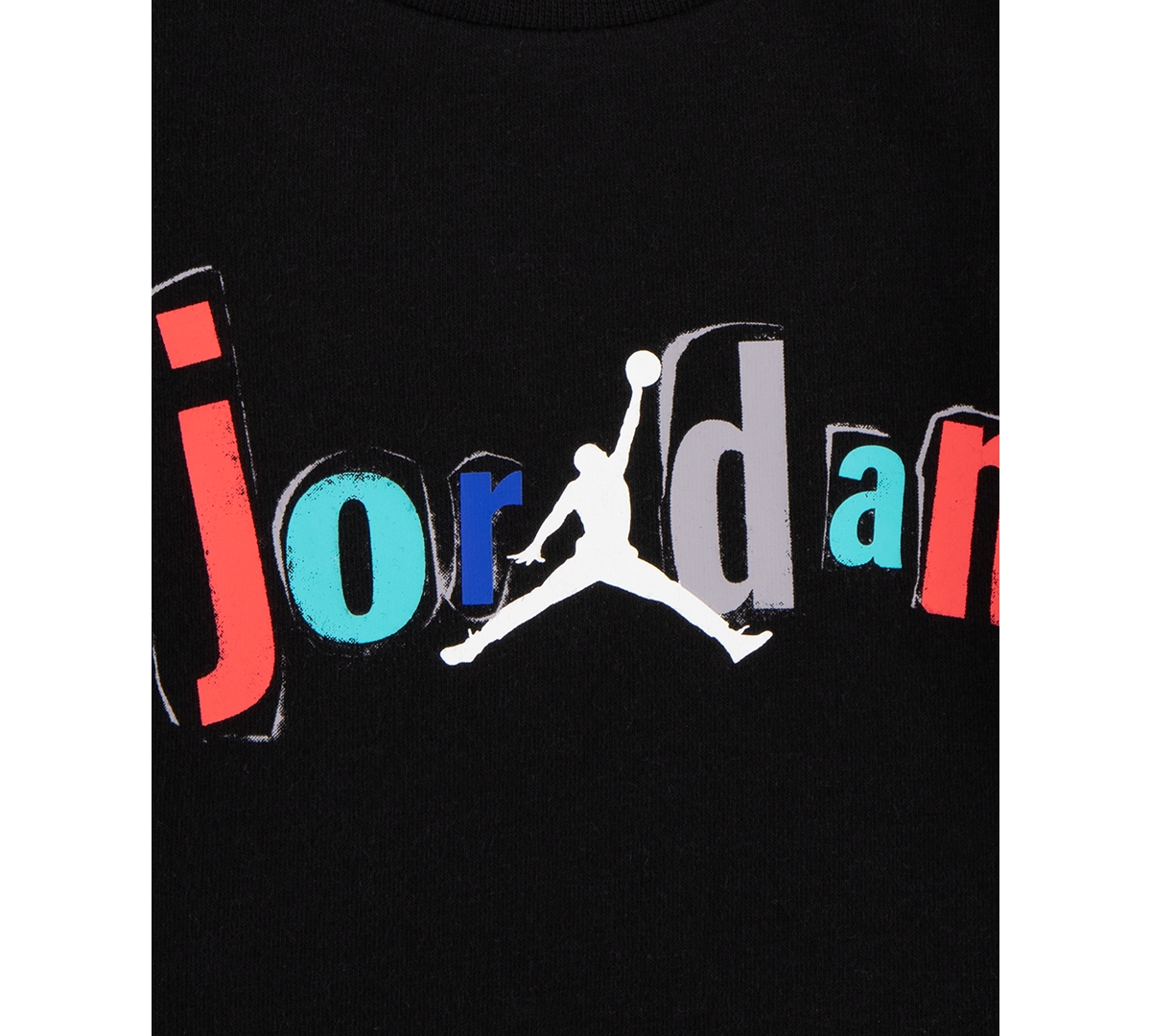 Jordan Little Boys Jumpman Team Blocked Crewneck Top & Jogger Pants, 2 Piece Set - 023Black
