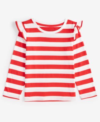 Epic Threads - Toddler Girls Striped Ruffled Long-Sleeve T-Shirt