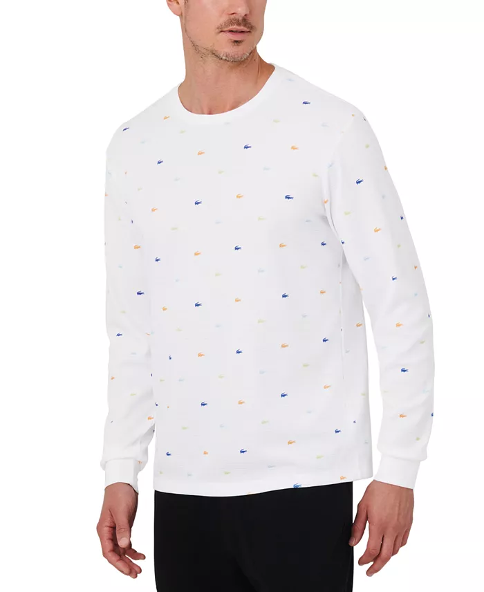 Men's All Over Crocodile Waffle-Knit Thermal Shirt - thumbnail 7