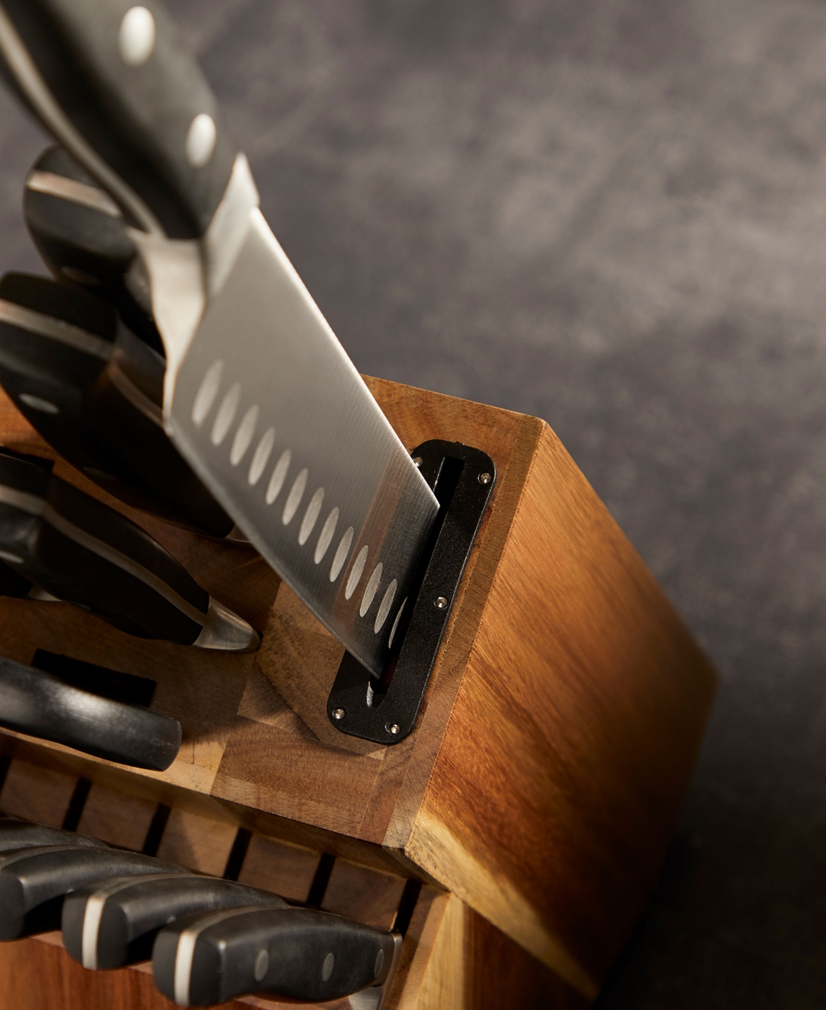 Chicago Cutlery Insignia Classic 18-pc Knife Set With Block And Built-in Sharpener In Stainless Steel,black Handles With Wood