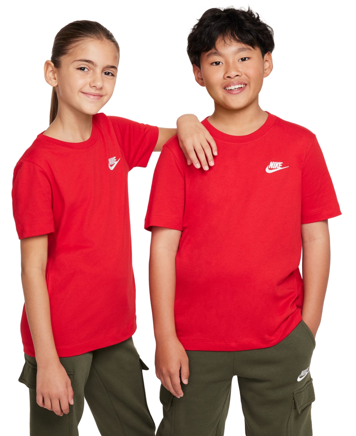 Nike Big Kids Sportswear Embroidered Logo Graphic T-Shirt