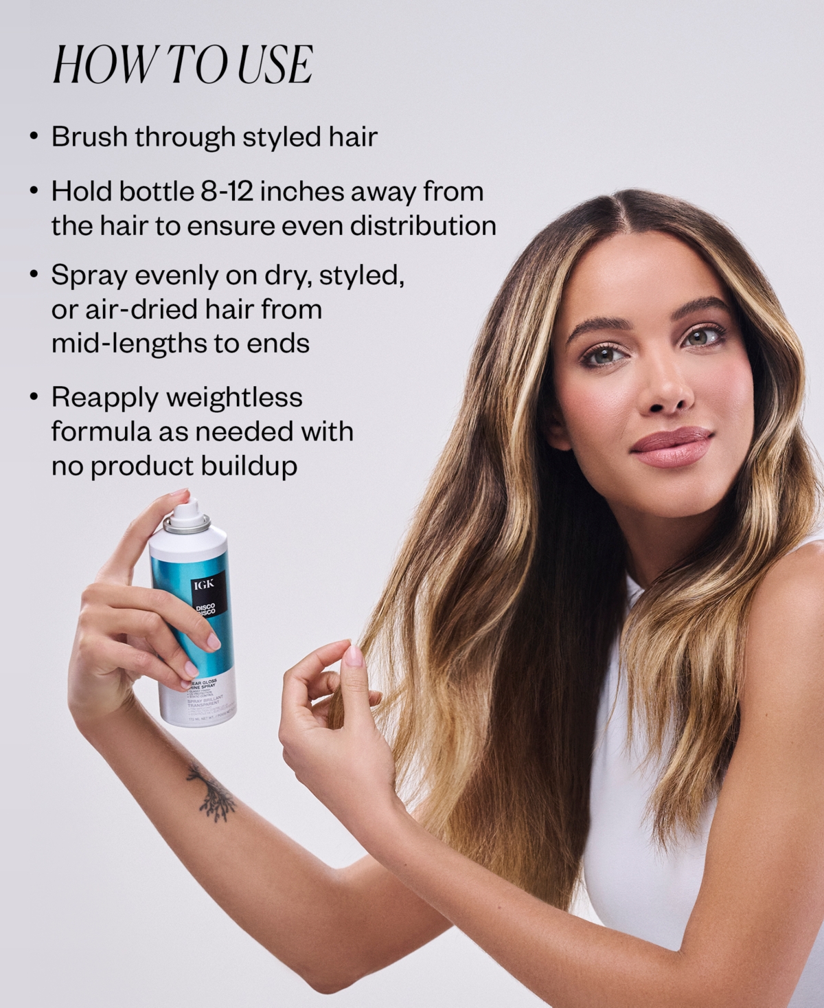 Igk Hair Disco Disco Clear Gloss Shine Spray 5.3 Oz. In No Color