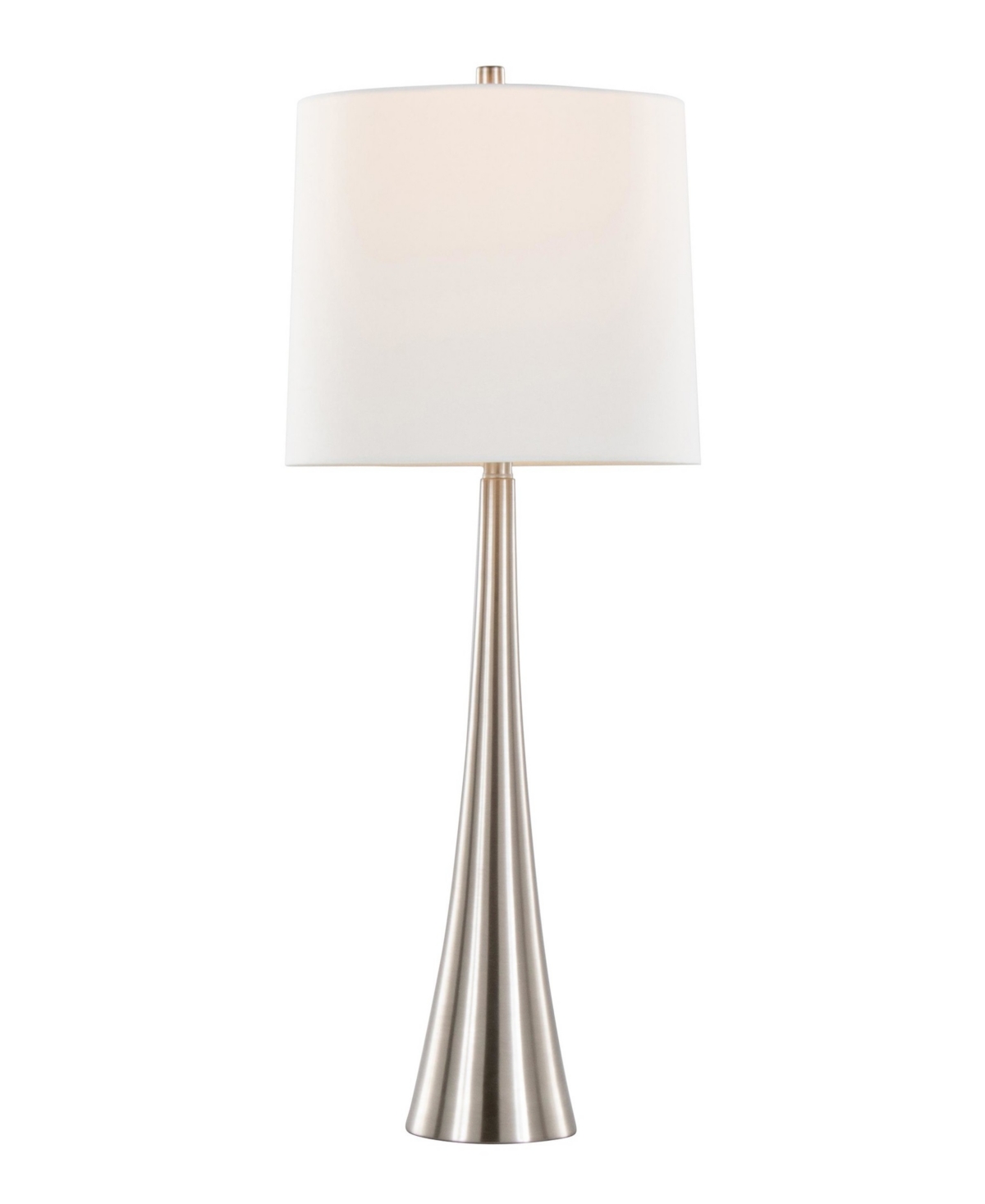 Lumisource Diana 29" Contemporary Metal In Brushed Nickel,white Linen