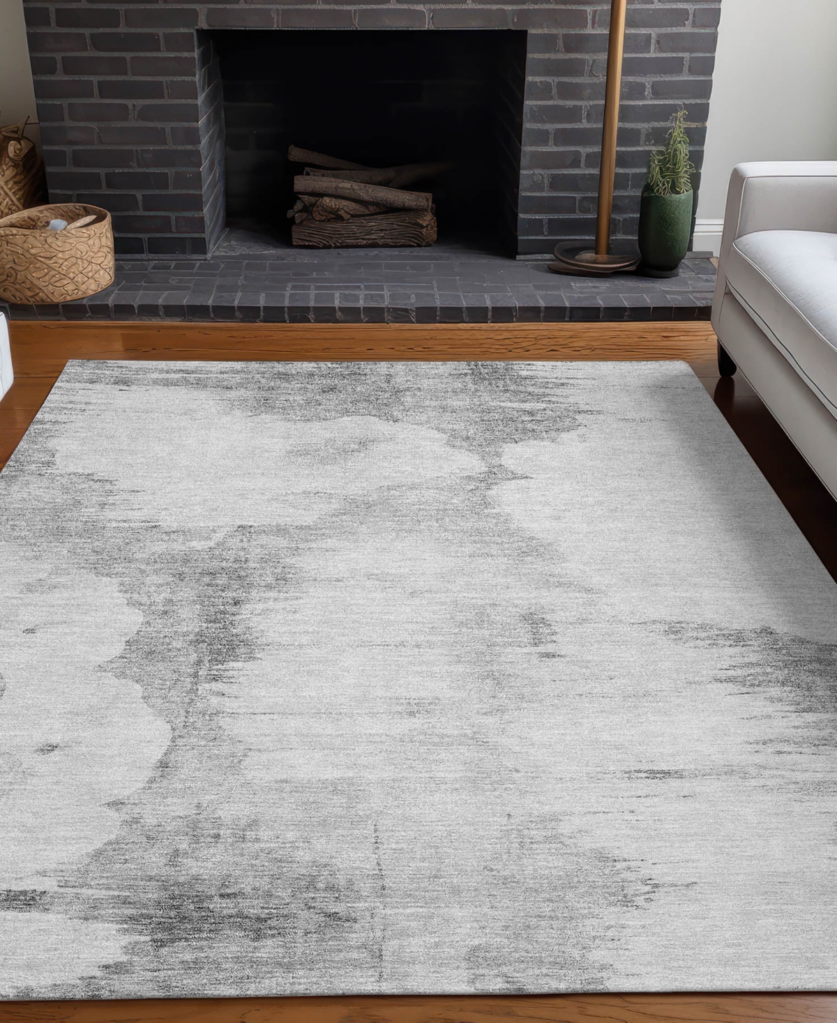 Addison Chantille Machine Washable Acn710 2'6"x3'10" Area Rug In Silver