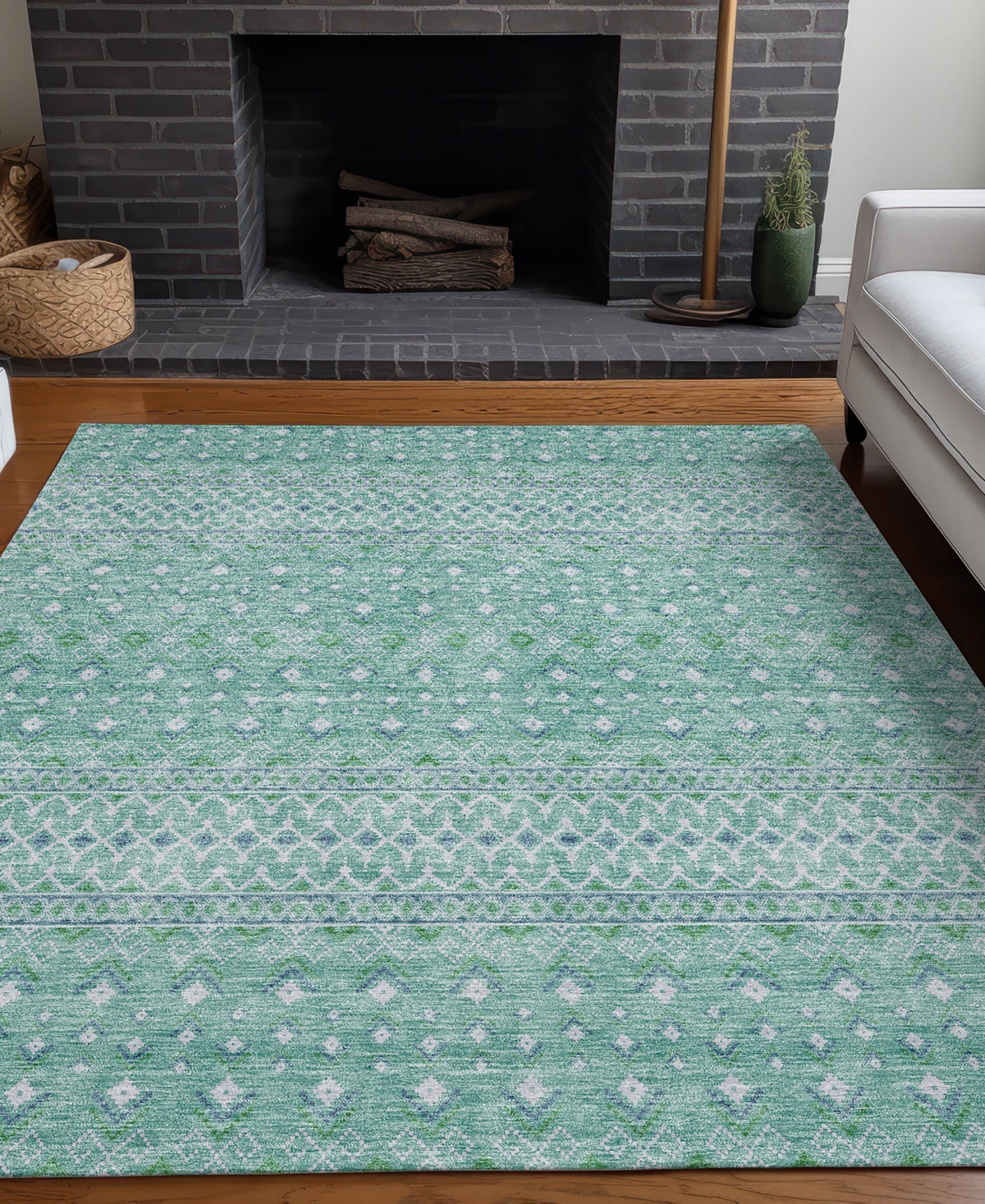 Addison Chantille Acn709 8'x10' Area Rug In Aqua