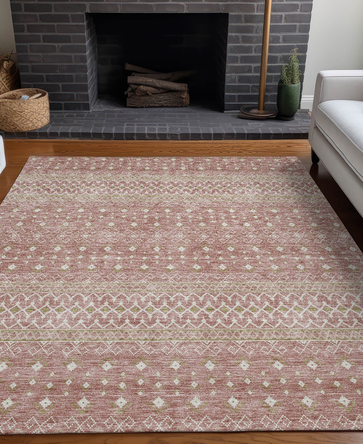 Addison Chantille Acn709 8'x10' Area Rug In Rose