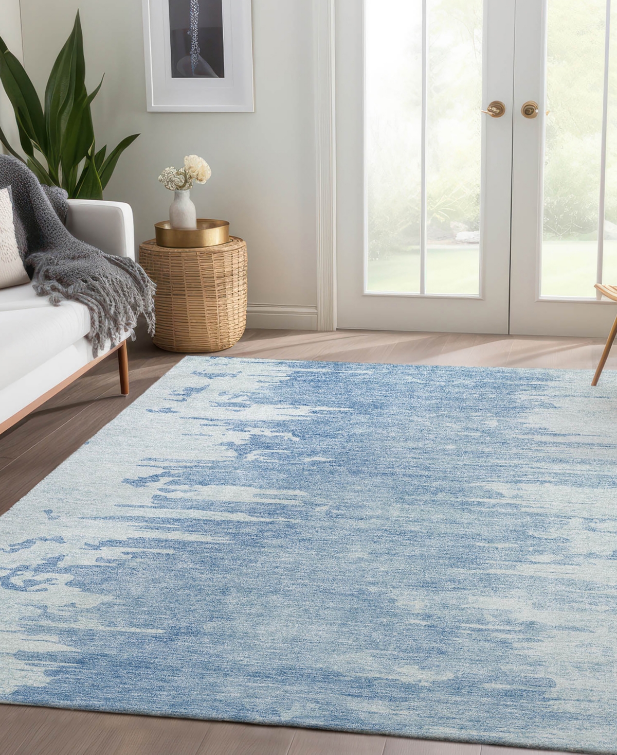 Shop Addison Chantille Machine Washable Acn705 2'6"x3'10" Area Rug In Mist