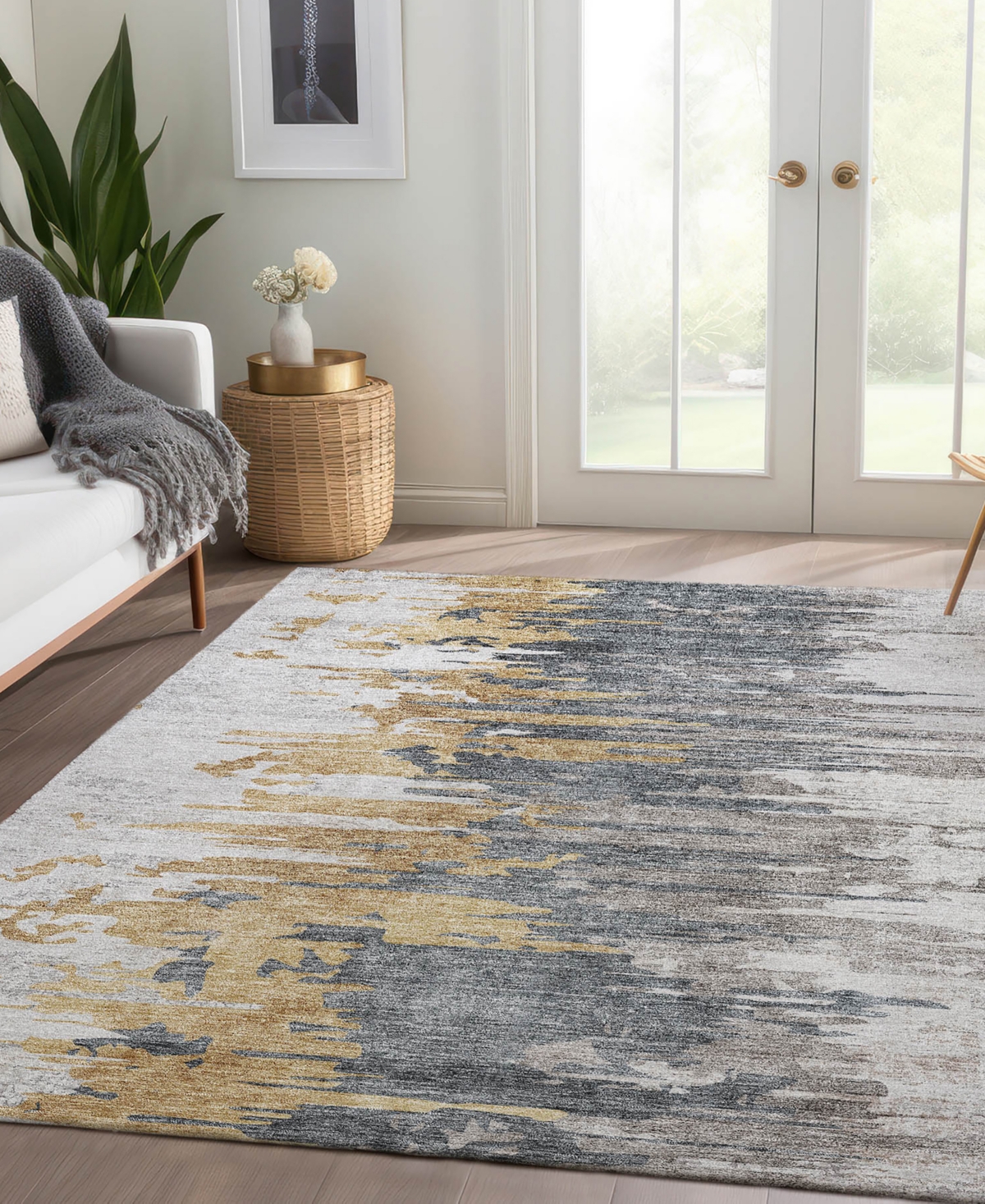 Addison Chantille Machine Washable Acn653 2'6"x3'10" Area Rug In Ivory