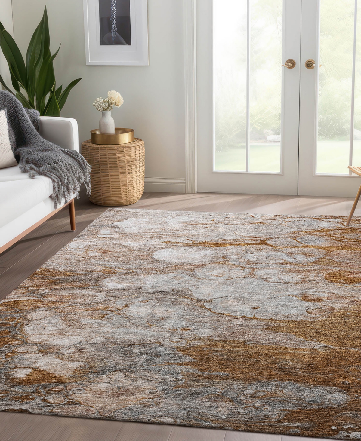 Addison Chantille Acn698 9'x12' Area Rug In Terracotta