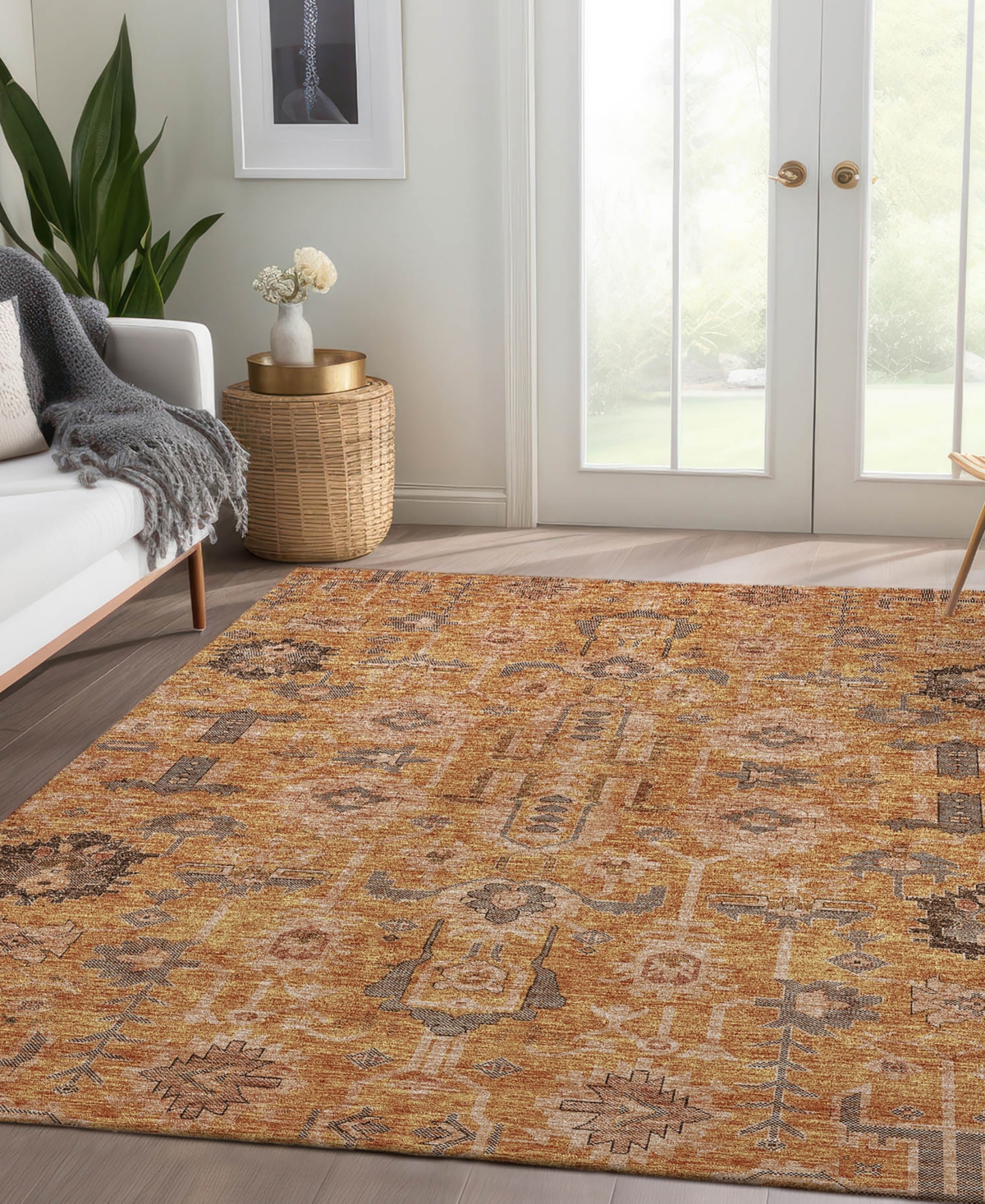 Addison Chantille Acn697 9'x12' Area Rug In Terracotta