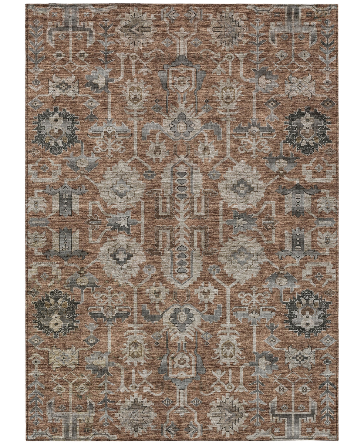 Addison Chantille Acn697 8'x10' Area Rug In Paprika