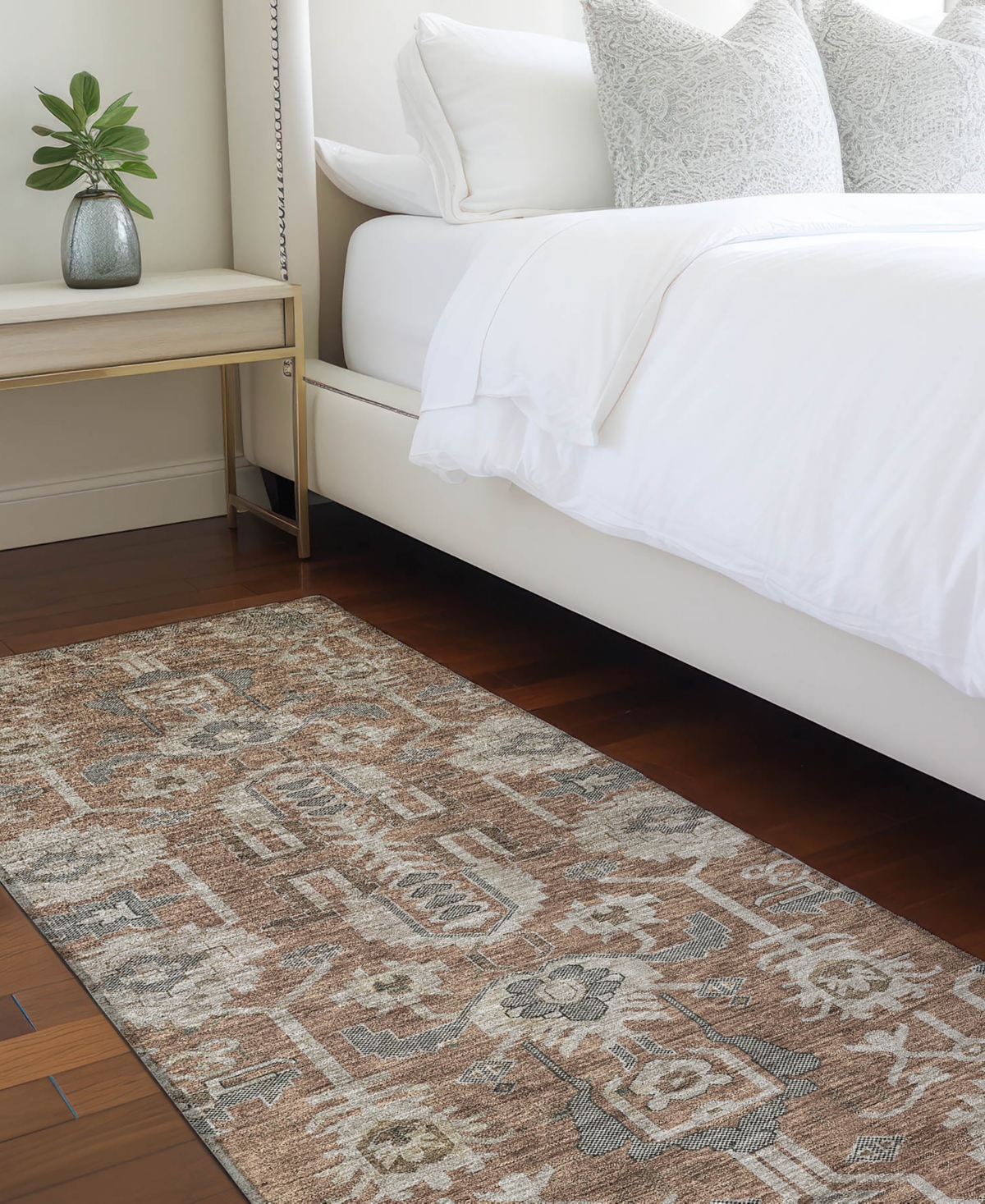 Addison Chantille Acn697 2'3"x7'6" Runner Area Rug In Paprika