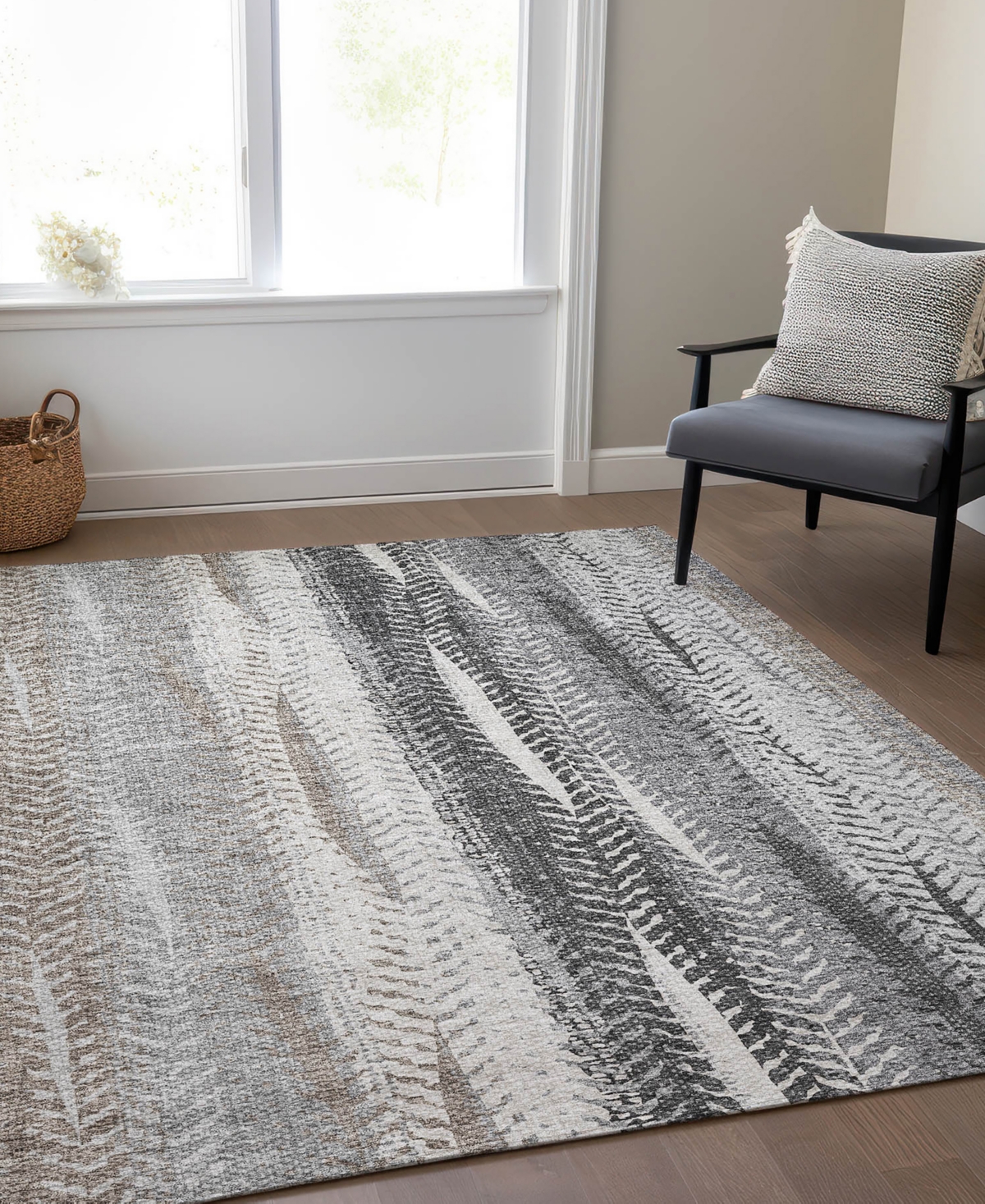 Addison Chantille Acn693 9'x12' Area Rug In Khaki