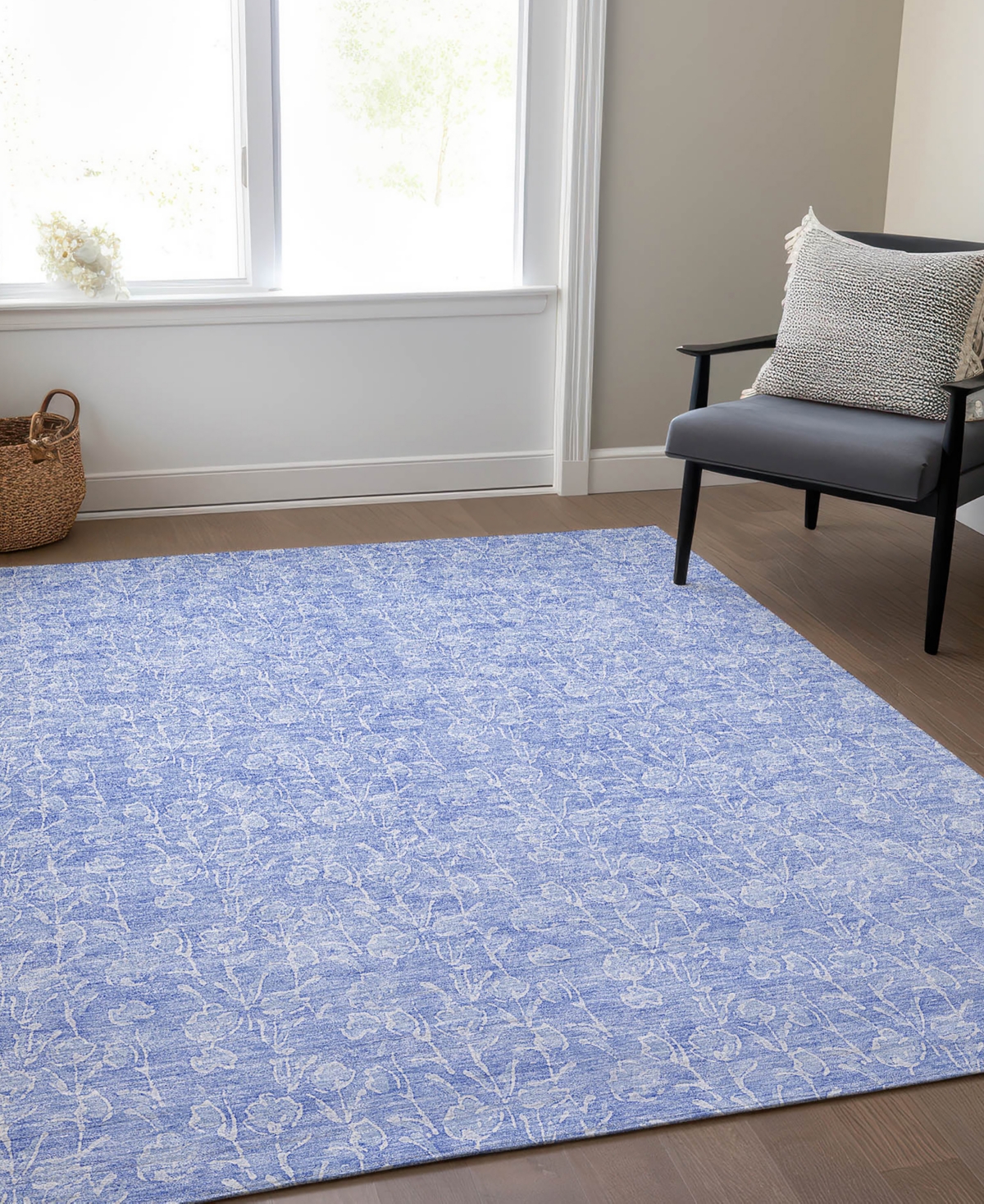 Addison Chantille Machine Washable Acn691 9'x12' Area Rug In Denim