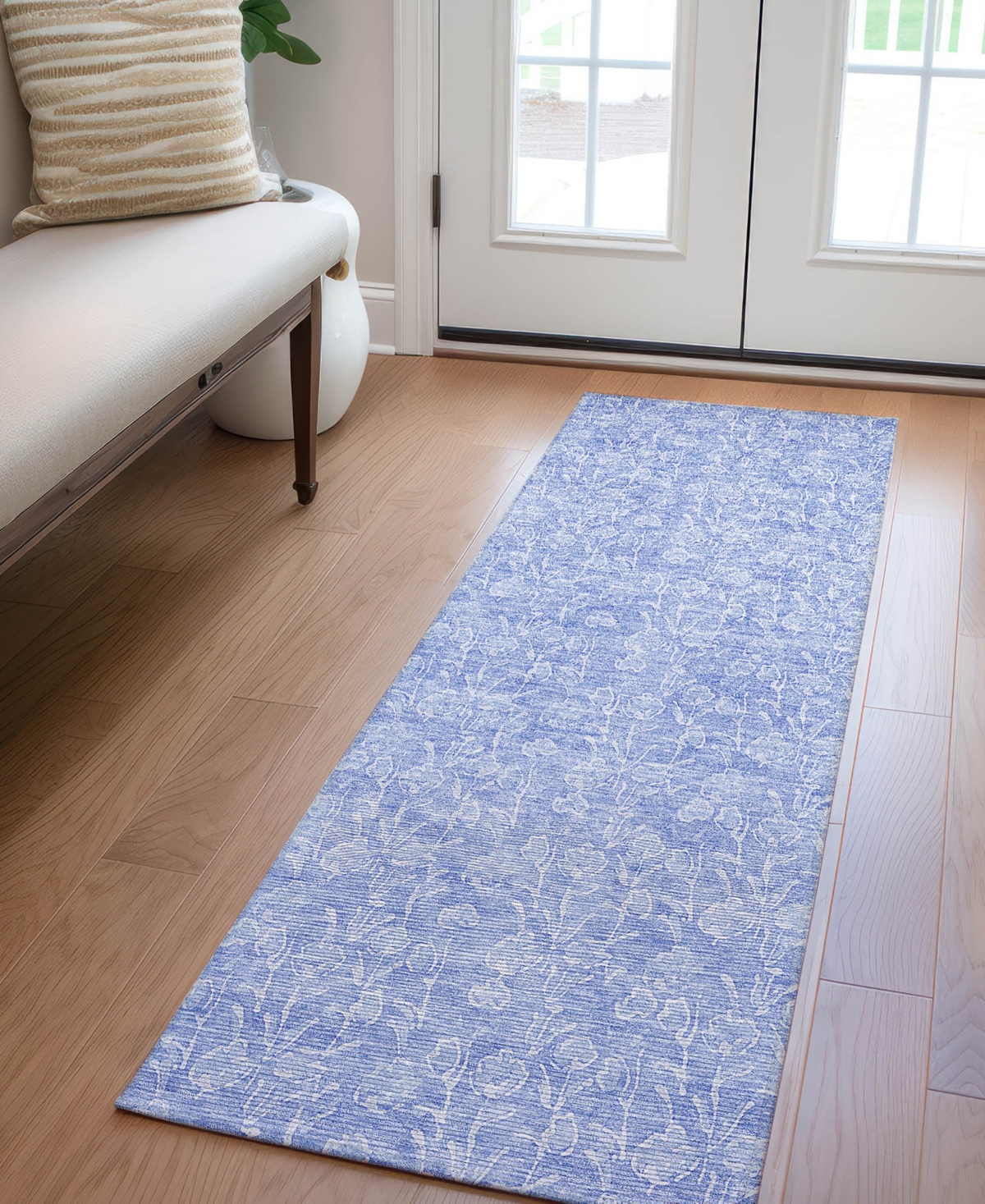 Addison Chantille Acn691 2'3"x7'6" Runner Area Rug In Denim