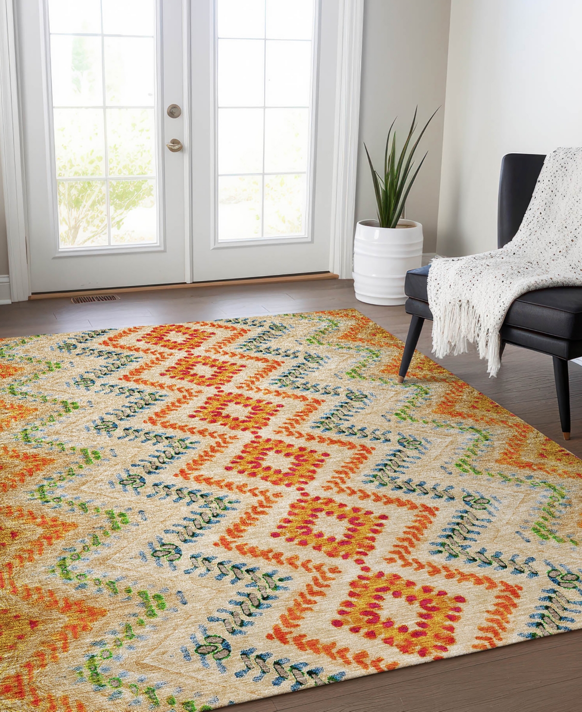 Addison Chantille Acn683 2'6"x3'10" Area Rug In Beige