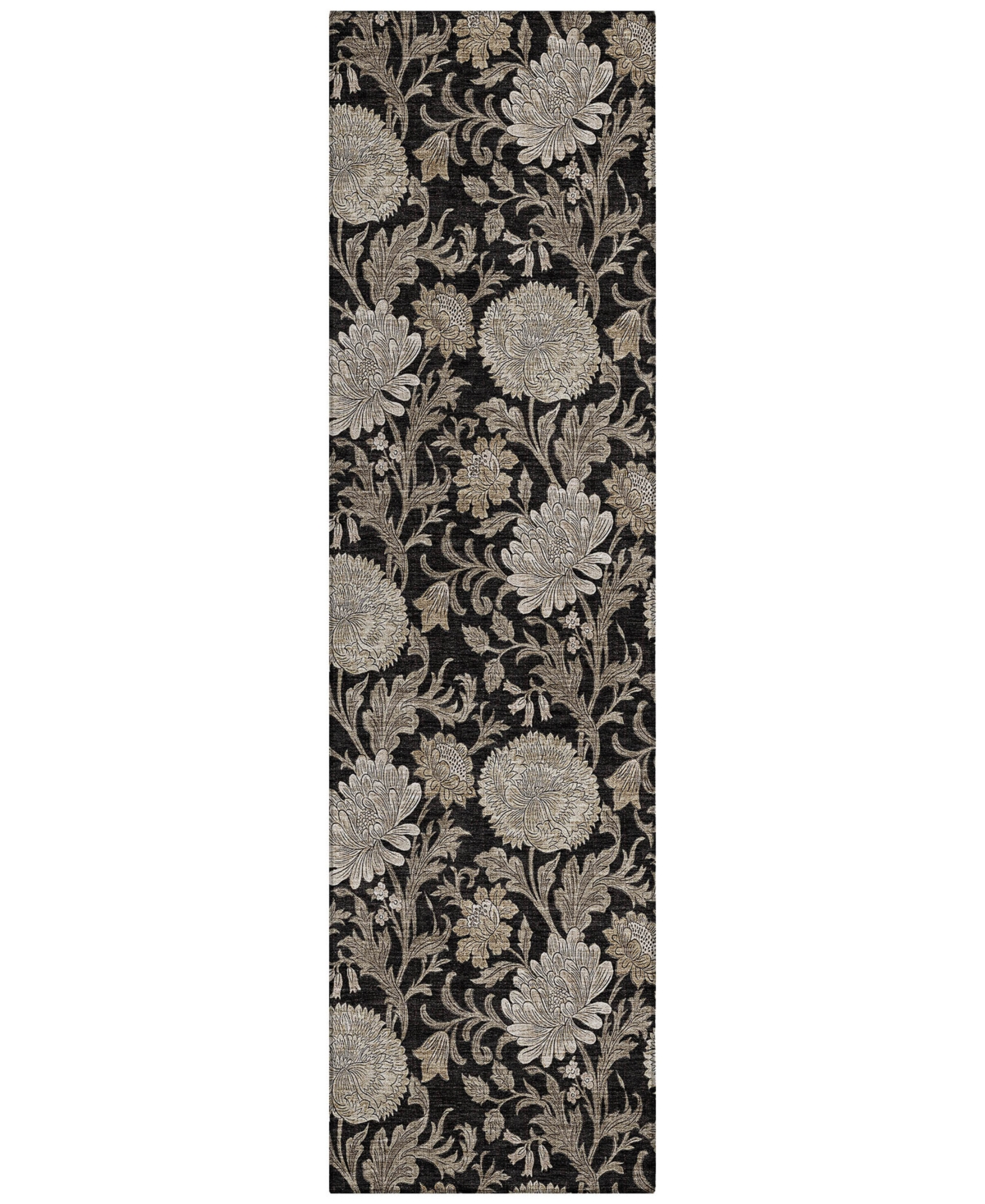 Addison Chantille Acn677 2'3"x7'6" Runner Area Rug In Black