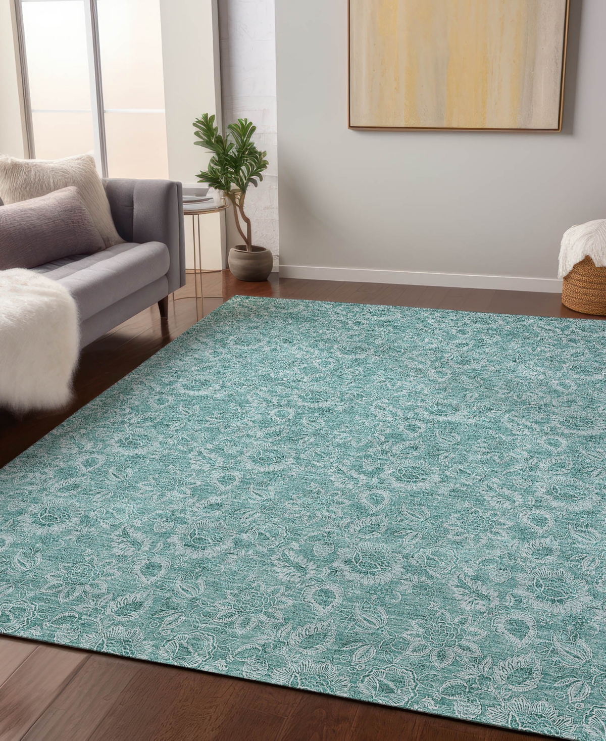 Addison Chantille Acn662 9'x12' Area Rug In Teal