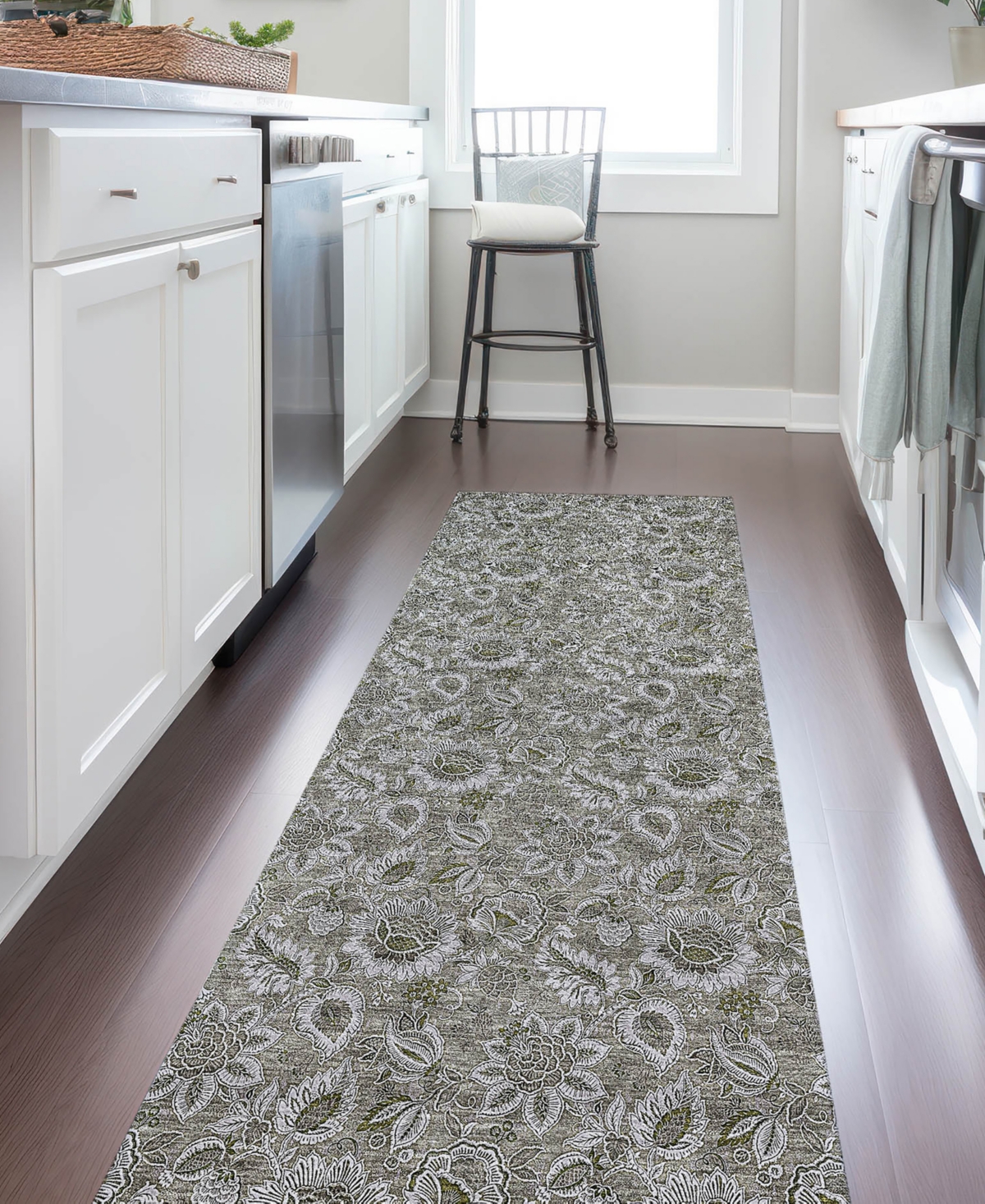 Addison Chantille Acn661 2'3"x7'6" Runner Area Rug In Taupe