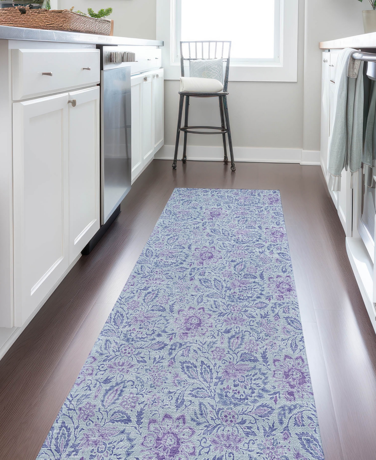 Addison Chantille Acn660 2'3"x7'6" Runner Area Rug In Mist