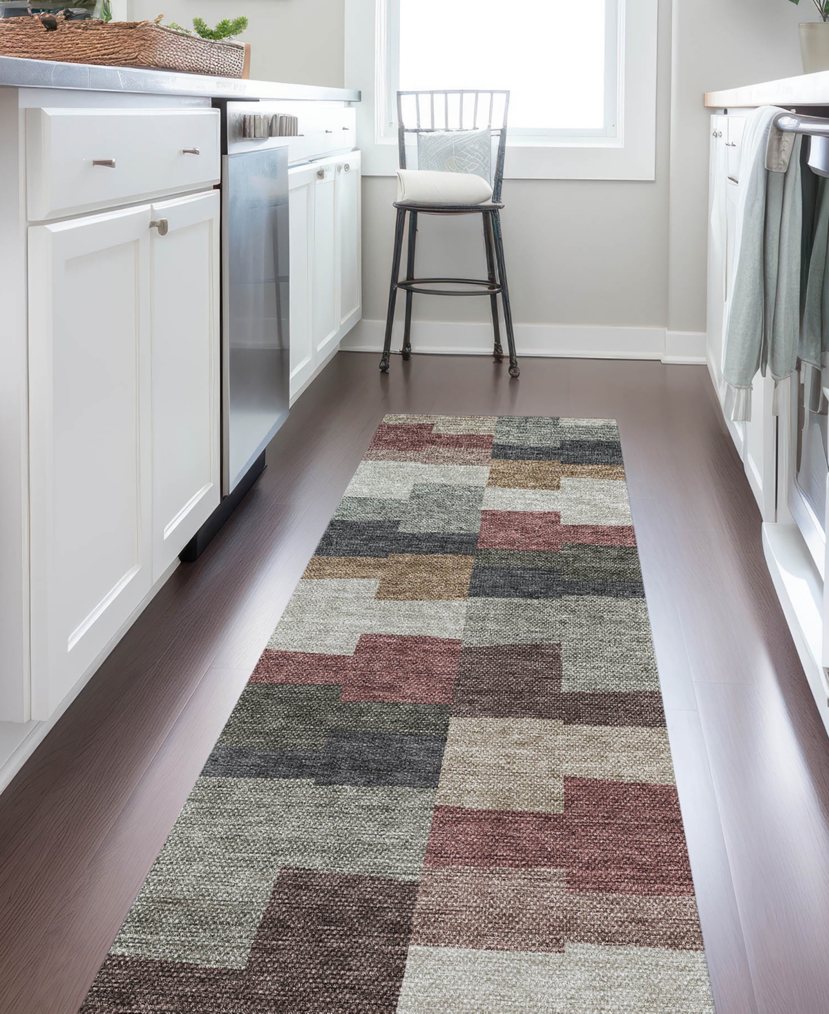 Addison Chantille Acn659 2'3"x7'6" Runner Area Rug In Paprika