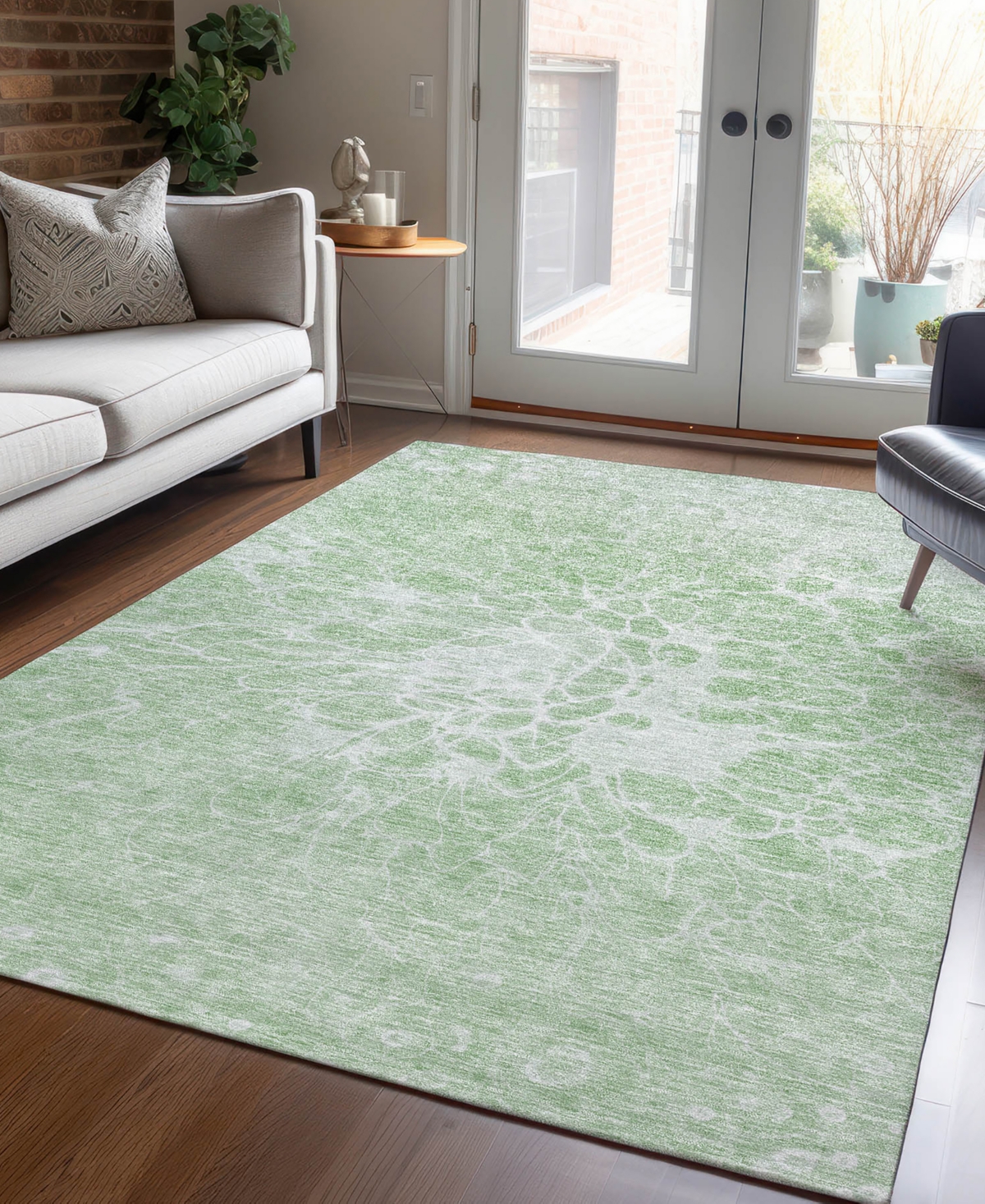 Addison Chantille Machine Washable Acn653 3'x5' Area Rug In Mint