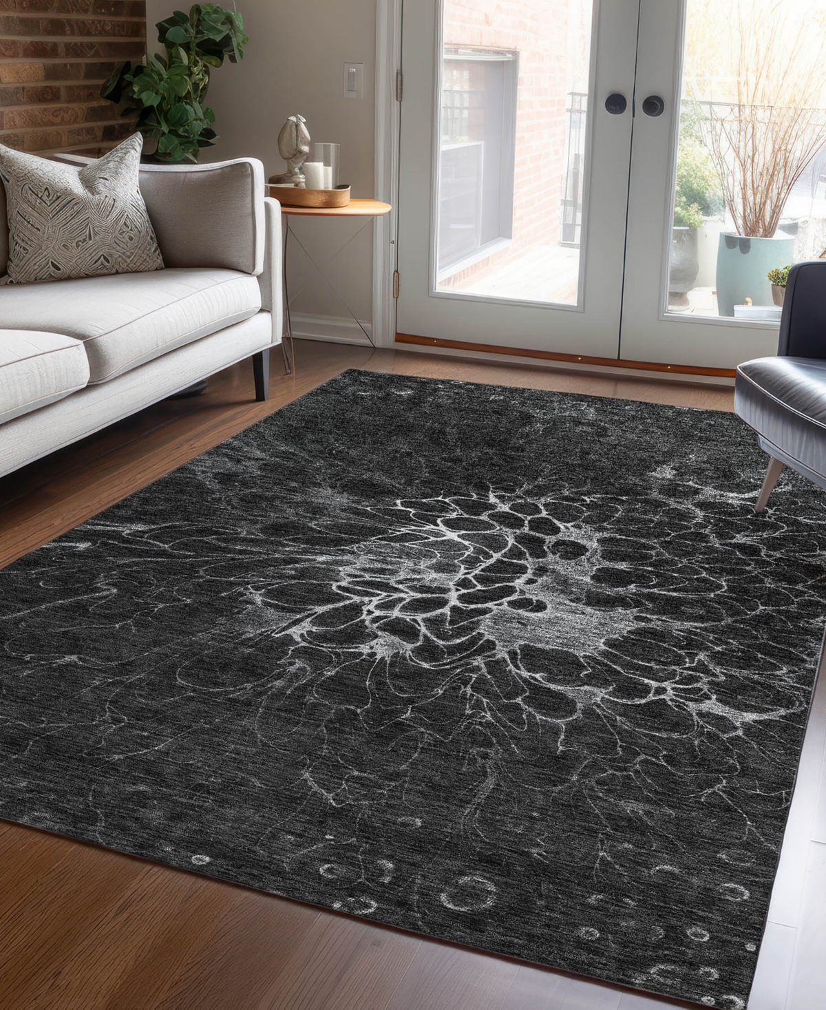 Addison Chantille Acn652 9'x12' Area Rug In Charcoal