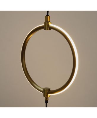 Nova Modern Hoops Dimmable LED Gold Table Lamp (24" )