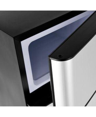 3.2 cu ft Compact Stainless-Steel Refrigerator