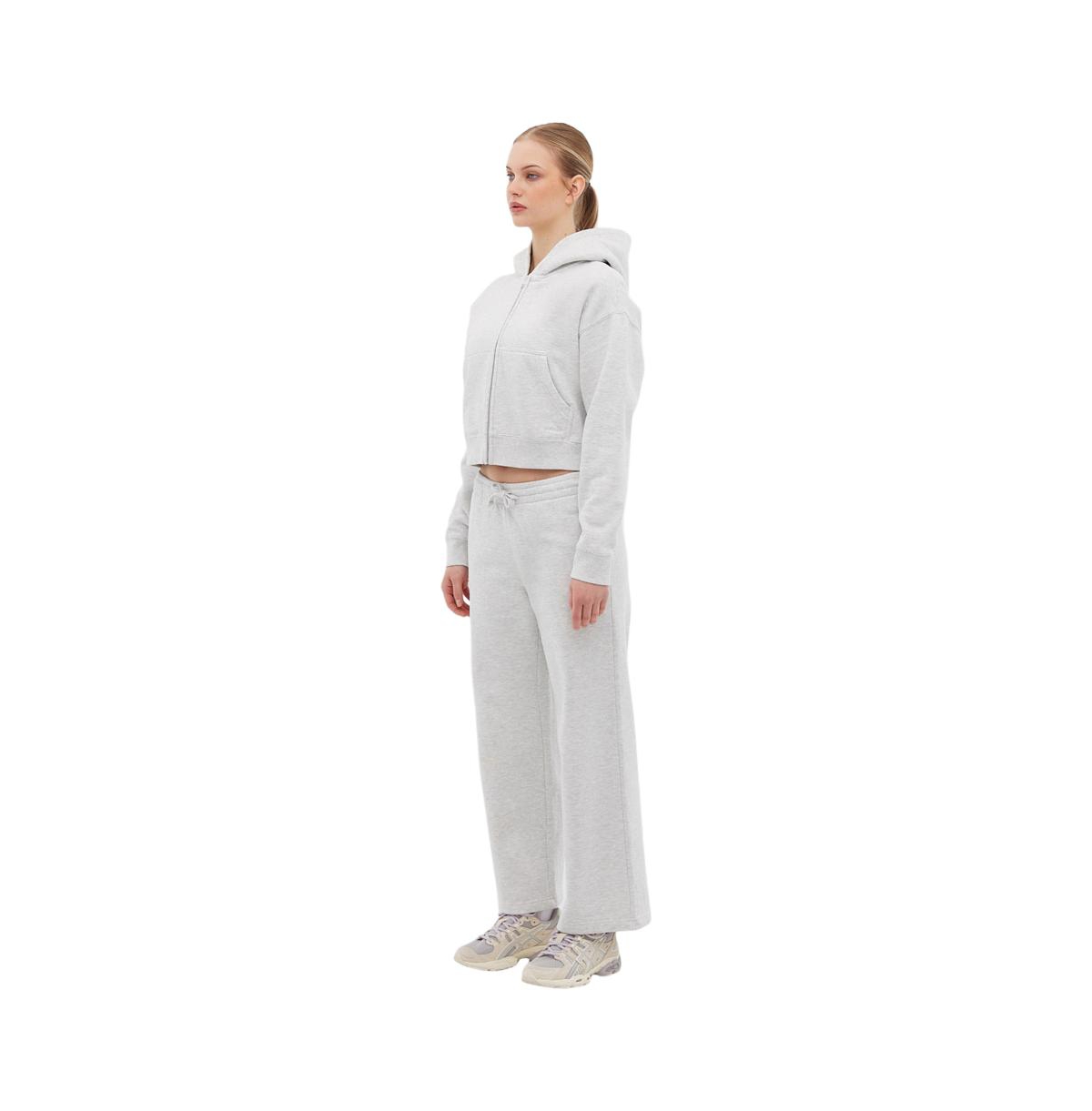 Bench Dna Women's Whitley Eco-Fleece Cropped Zip Hoodie - BLEH10502