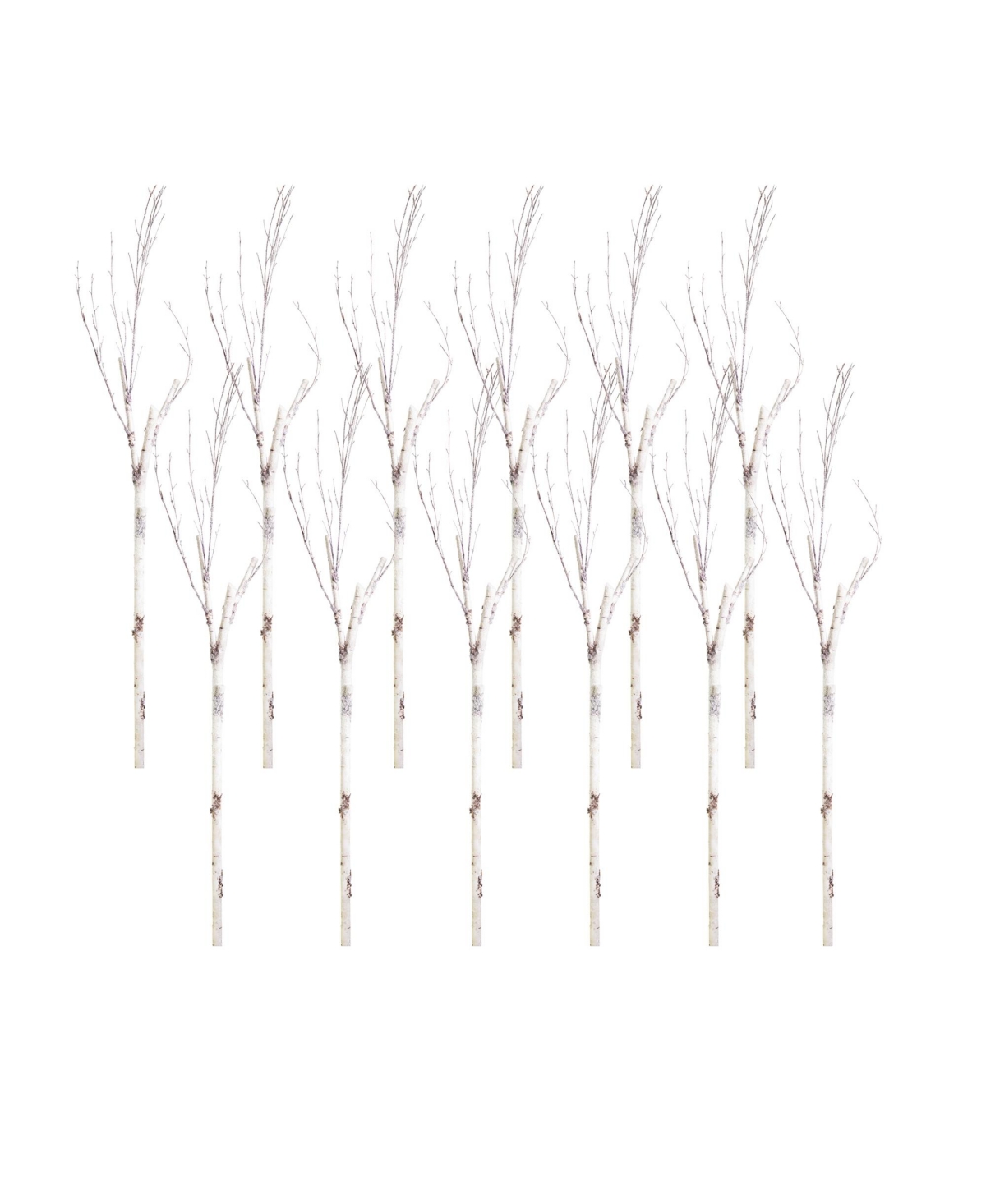 Set of 12 Birch Branches-83 Inches High, Natural-Looking Pvc Stems for Home Decor and Crafts - White and Brown