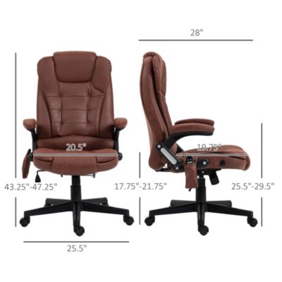 6 Point Vibrating Massage Office Chair with Lumbar Heat