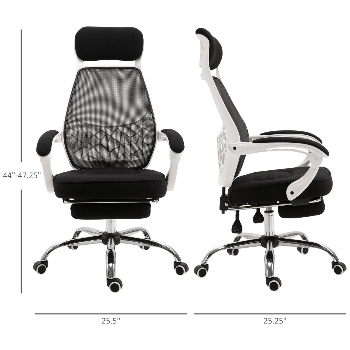 Vinsetto Ergonomically Designed Office Working Desk Chair w/ Back Angle Adjustment