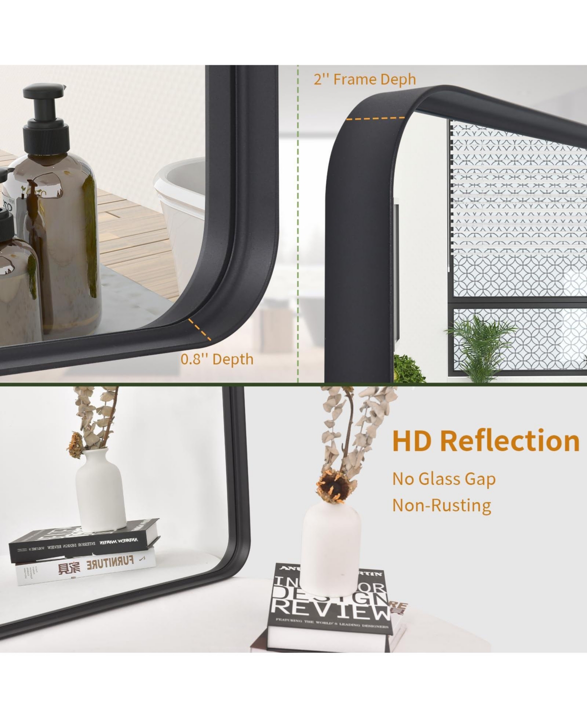Homlux Rectangular Wall Mounted Mirror 20